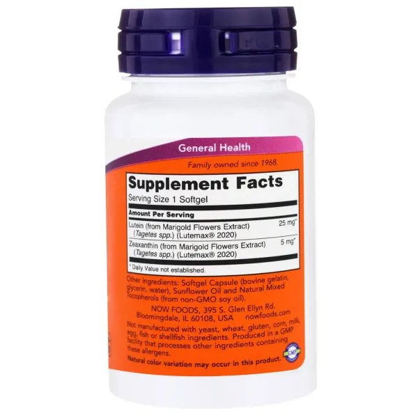 Лютеїн з зеаксантином (Lutein with Zeaxanthin) 25 мг/5 мг 60 капсул