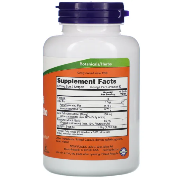 Африканська слива та Со Пальметто (Pygeum Saw Palmetto) 120 капсул