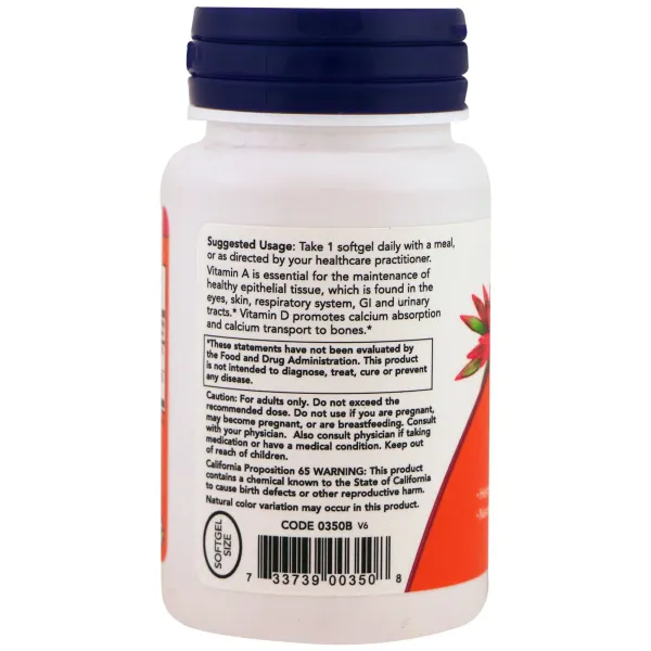 Вітаміни А та Д3 (A&D3 essential nutrition) 10000 МО/400 МО 100 капсул