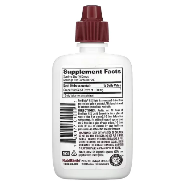 Екстракт насіння грейпфруту (GSE Grapefruit Seed Extract) 100 мг 118 мл