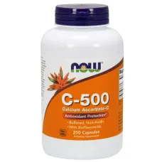 Витамин C и аскорбат кальция (Calcium Ascorbate-C) с биофлавоноидами 500 мг 250 капсул