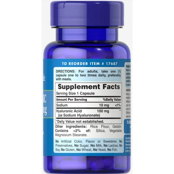 Гіалуронова кислота (Hyaluronic Acid) 100 мг 30 капсул