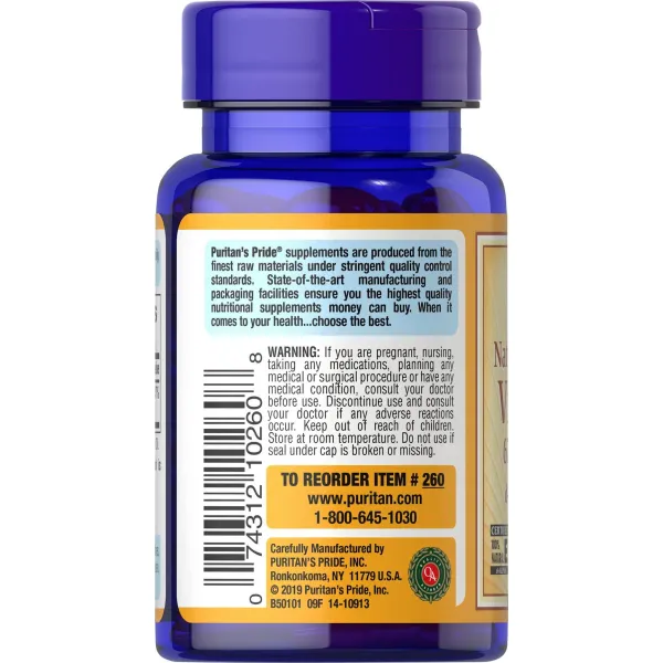 Витамин Е быстрого высвобождения (Natural Vitamin E) 100 МЕ 100 капсул