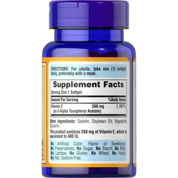Натуральний вітамін E (Vitamin E) 400 МО 50 капсул