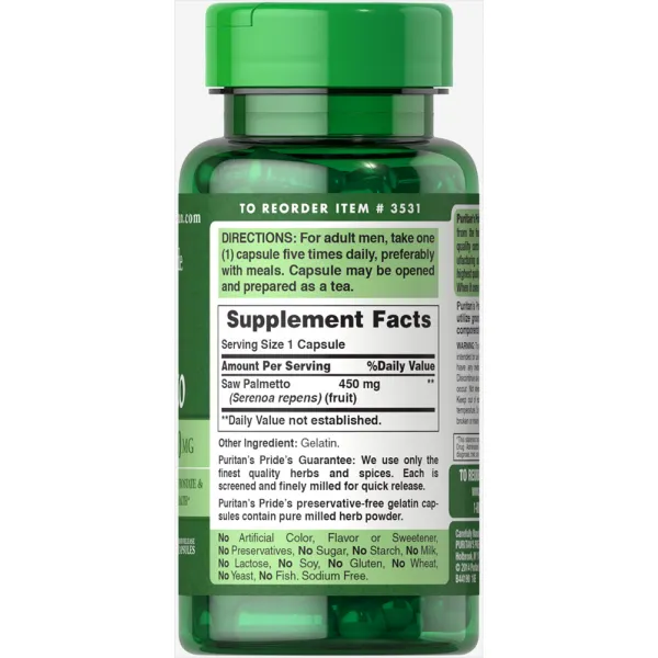 Со Пальметто (Saw Palmetto) 450 мг 100 капсул