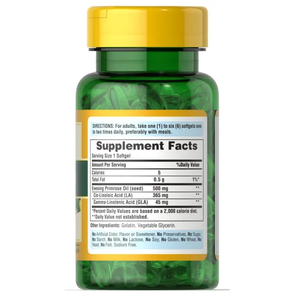 Олія вечірньої примули (Evening primrose oil) 500 мг 100 капсул