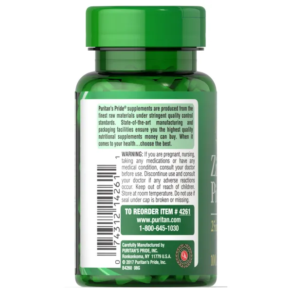 Цинк пиколинат (Zinc Picolinate) 25 мг 100 капсул