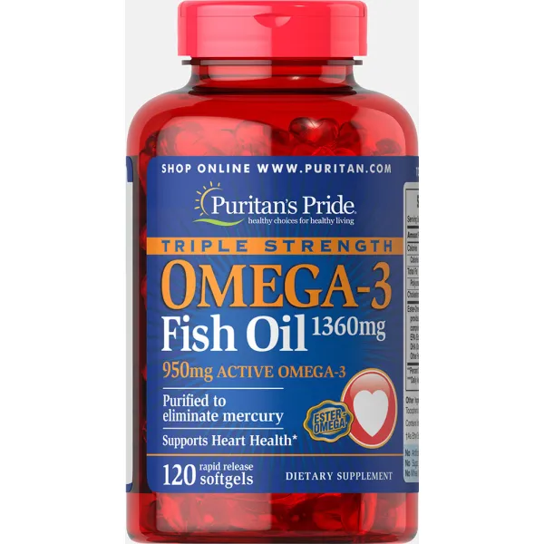 Омега-3 риб'ячий жир (Triple Strength Omega-3 Fish Oil) 1360 мг 240 капсул