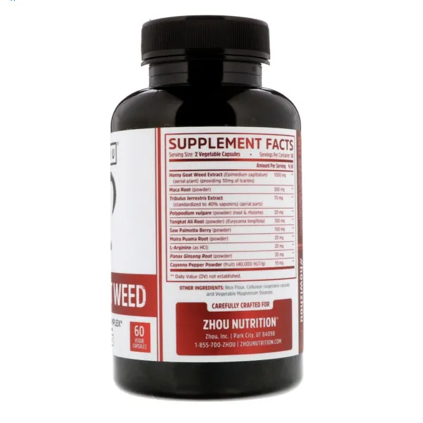 Комплекс для сексуальної енергії з горякою (Horny Goat Weed) 60 капсул
