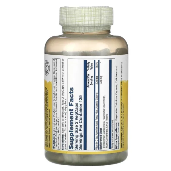 Вітамін C та біофлавоноїди (Vitamin C Bioflavonoids 1:1 Ratio) 250 мг 100 капсул