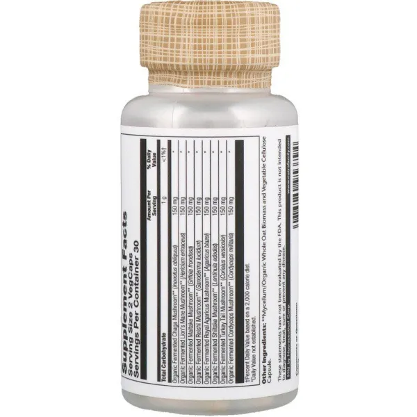 Суміш лікувальних грибів (Fermented Mushroom Complete) 600 мг 60 капсул