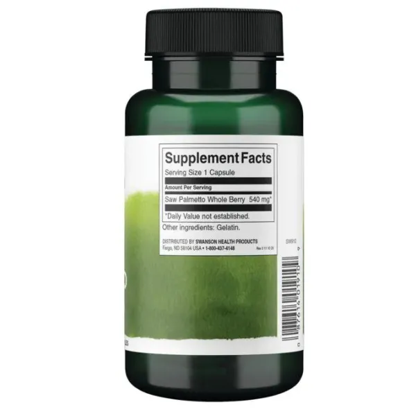 Со Пальметто (Saw Palmetto) Swanson 540 мг 100 капсул