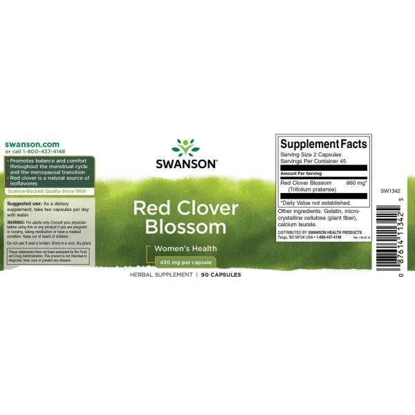 Червона конюшина (Red Clover Blossom) 430 мг 90 капсул
