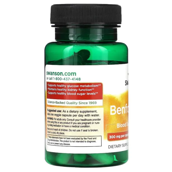 Бенфотіамін (Benfotiamine), Swanson, 150 мг 60 таблеток