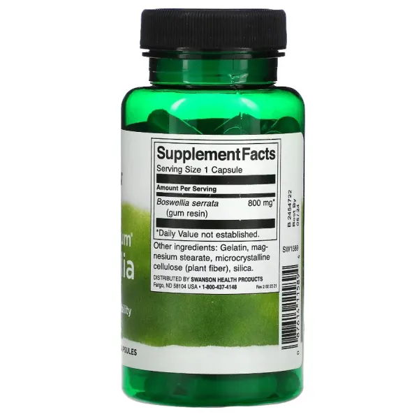 Босвеллія (Full Spectrum Boswellia), Swanson, 800 мг 60 капсул
