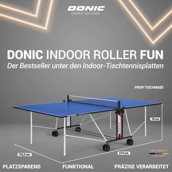 Тенісний стіл Donic Indoor Roller Fun синій