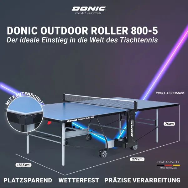 Теннисный стол Donic Outdoor Roller 800-5 Синий