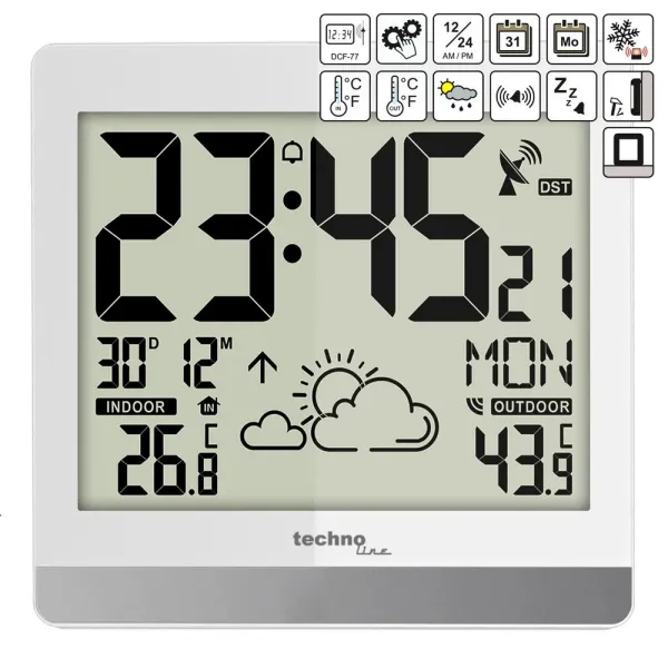 Годинник настінний Technoline WS8119 White