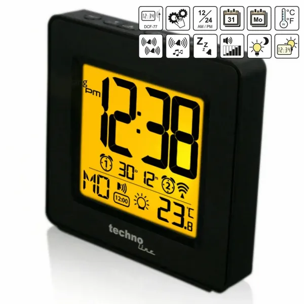 Годинник настільний Technoline WT330 Black (WT330)