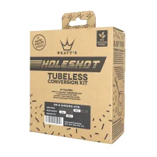 Набор для бескамерки Peaty's Holeshot Tubeless Conversion Kit, Enduro / DH, 30mm лента / 42mm ниппели / 240ml герметик