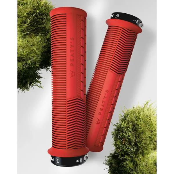 Грипсы Peaty's Monarch Grip Mushroom, Thin 3032mm, Trail Comfort, Red