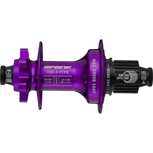 Втулка задняя SPANK HEX J-TYPE Boost R148 HG 32H, Purple