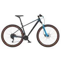 Велосипед KTM CHICAGO 271 рама М/43, сірий (чорно/синій) 2022/2023