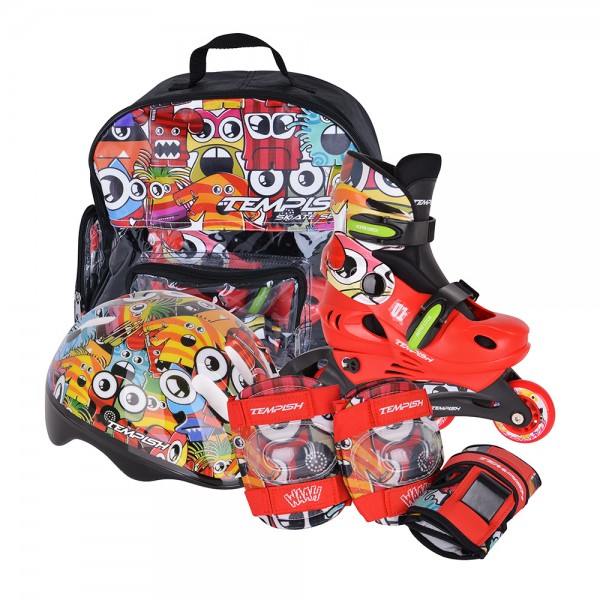 Детские раздвижные роликовые коньки Tempish Monster Baby skate (комплект) 26-29