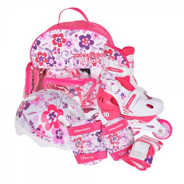 Детские раздвижные роликовые коньки Tempish Flower Baby skate (комплект) 26-29
