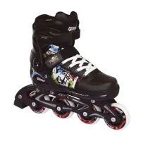 Детские раздвижные роликовые коньки Tempish Twin черные 37-40