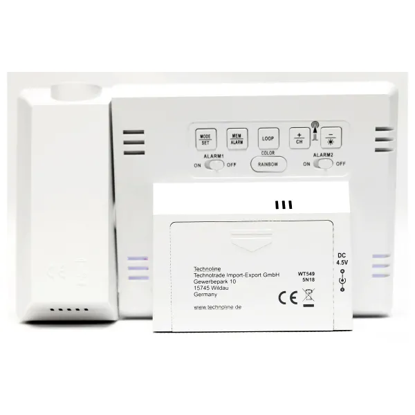 Годинник проекційний Technoline WT549 White (WT549)