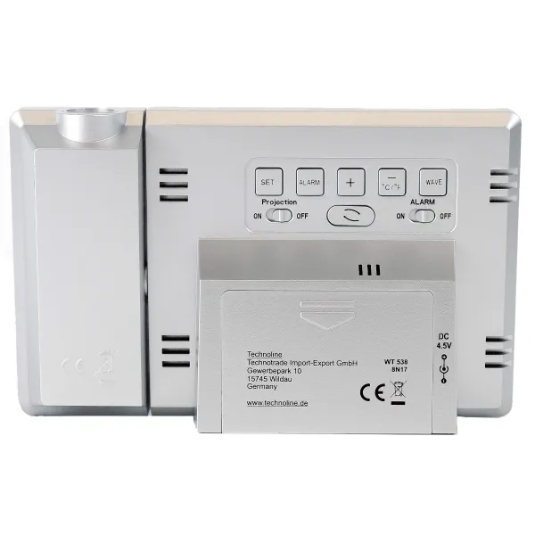 Часы проекционные Technoline WT538 Silver/Anthracite (WT538)