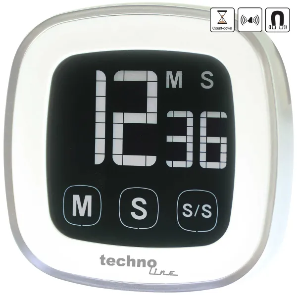Таймер кухонний Technoline KT400 Magnetic Touchscreen White (KT400)