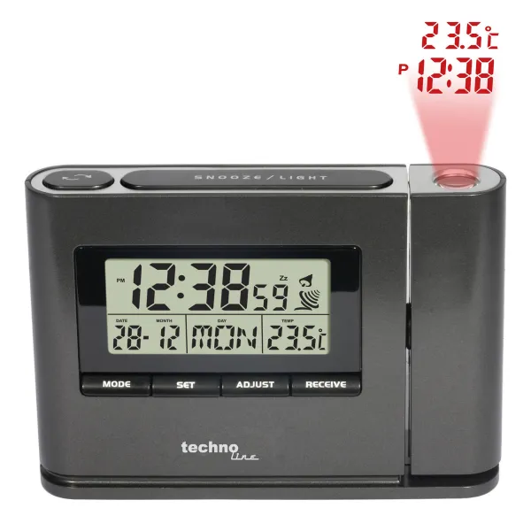 Годинник проекційний Technoline WT519 Anthracite (WT519)