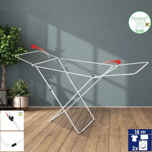 Сушарка для білизни підлогова Casa Si Kolibri 18m White (CS42191C06D)