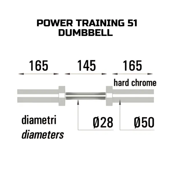 Гриф гантельний Toorx Power Training 51 см 50 мм (MCO-51)