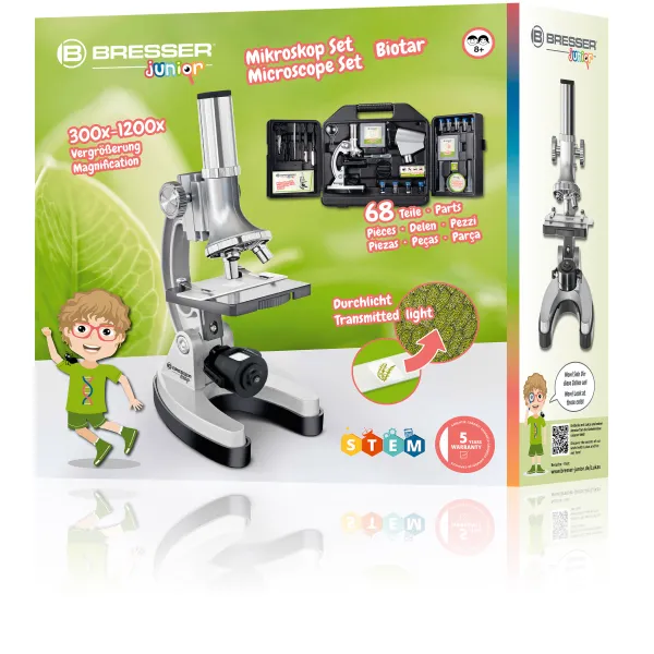 Мікроскоп Bresser Junior 300x-1200x з кейсом (8851000/14459)