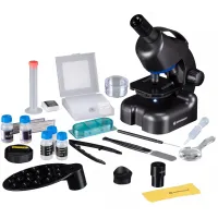 Мікроскоп Bresser Junior CM-04 100x-900x Black з набором для дослідів і адаптером для смартфона (14951)