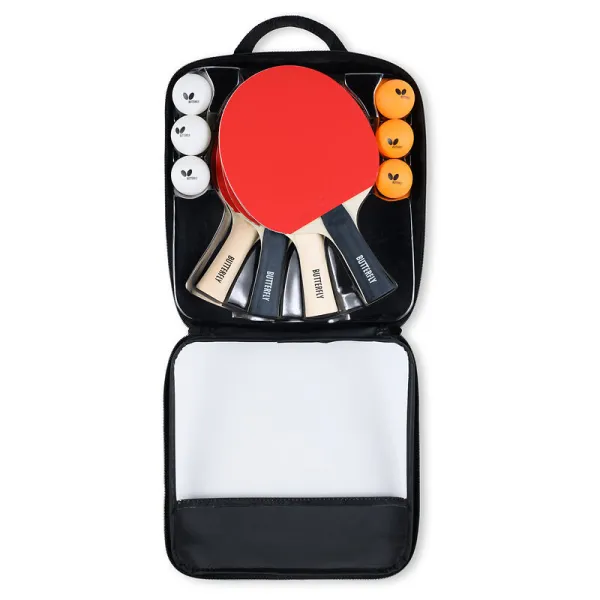 Набір для настільного тенісу Butterfly Racket Set Easy 4 Bats 6 Balls (6257643202)