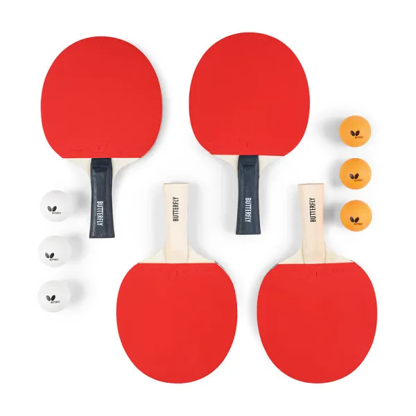Набір для настільного тенісу Butterfly Racket Set Easy 4 Bats 6 Balls (6257643202)