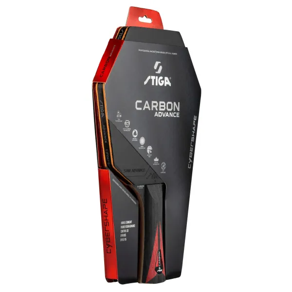 Ракетка для настільного тенісу Stiga Carbon Advance Cybershape FL (1215-1101-35)