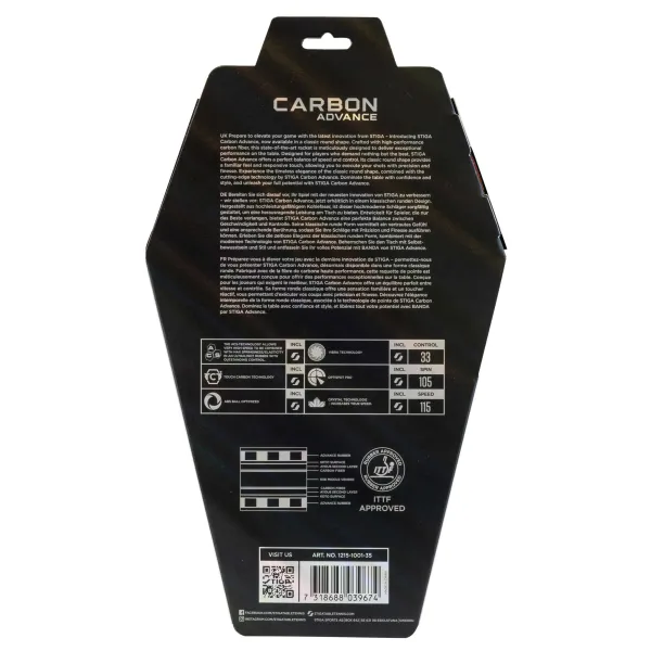 Ракетка для настільного тенісу Stiga Carbon Advance FL (1215-1001-35)