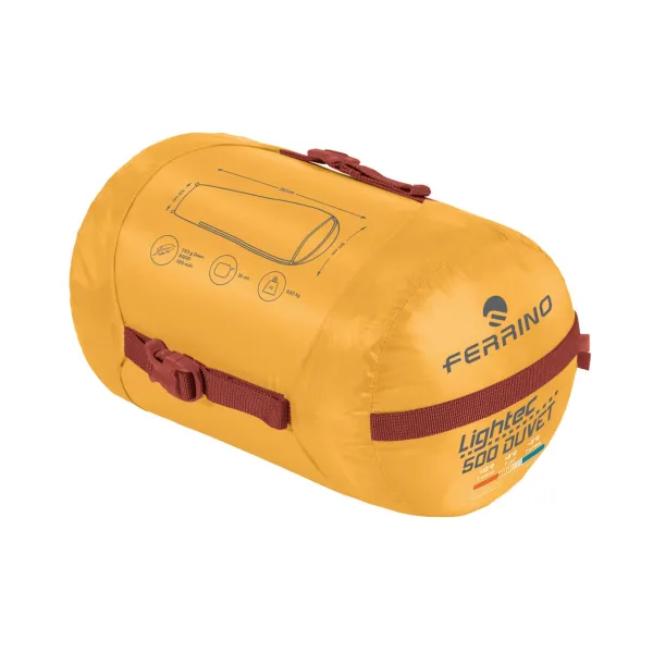 Спальний мішок Ferrino Lightec 500 Duvet RDS Down +8°C Artisan Gold (86699QGG)