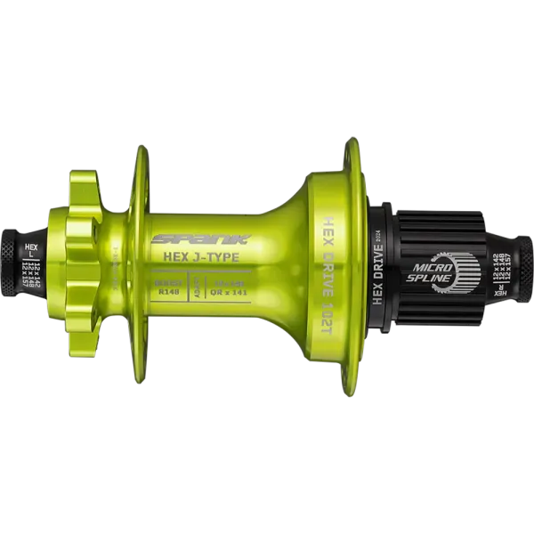 Втулка задня SPANK HEX J-Type Boost R148 XD 32H, Green