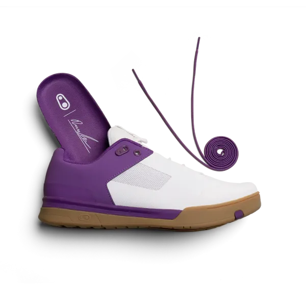 Веловзуття CrankBrothers SHOES MALLET LACE WHITE / PURPLE - GUM OUTSOLE - BERNARD KERR 10.0