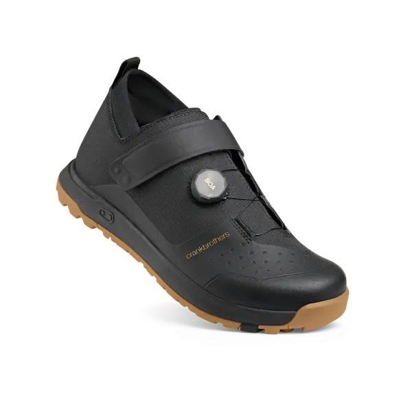 Велообувь CrankBrothers SHOES MALLET TRAIL BOA BLACK / GOLD - GUM OUTSOLE 9.5
