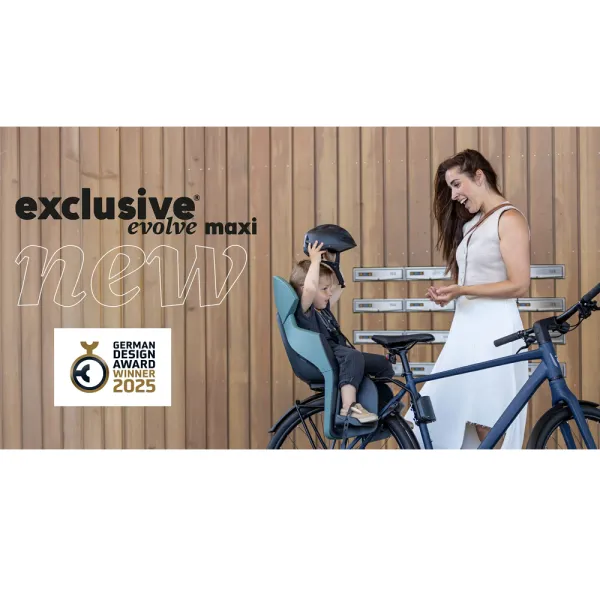Дитяче велокрісло Bobike Exclusive Evolve maxi - rear bicycle seat for frame Cinnamon Brown