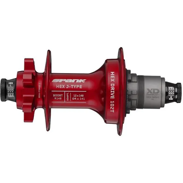 Втулка задня SPANK HEX J-Type Boost R148 XD 32H, Red