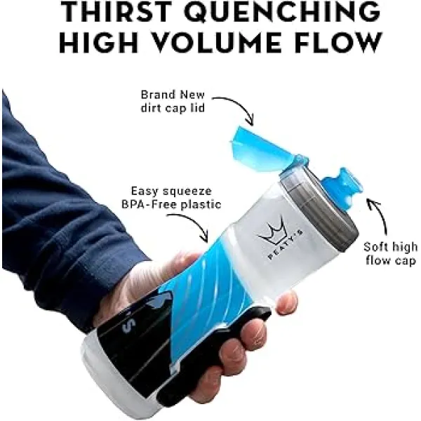 Фляга Peaty's x Fidlock Lockin Bottle, Speed Products / Smoke, 600ml