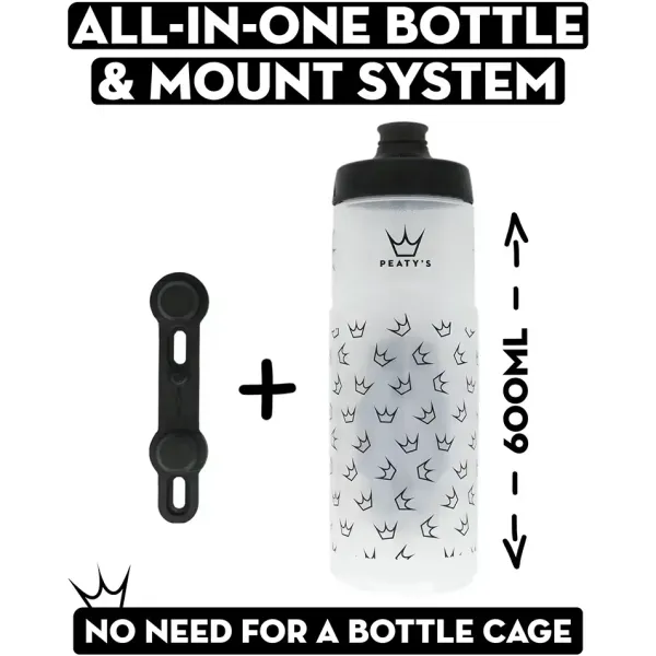Фляга Peaty's x Fidlock Lockin Bottle, Mountains / Clear, 600ml